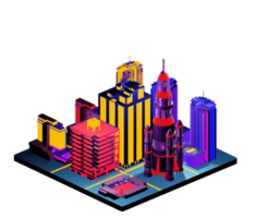 Isometric building arrangement png