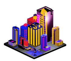 Isometric building arrangement png