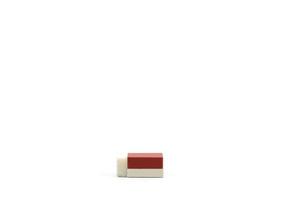 red eraser rubber isolated on white background. photo