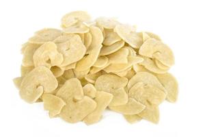 Raw crackers or prawn crackers that have not been fried. Shrimp crackers photo