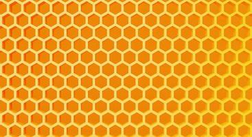 Yellow honeycomb structure pattern background. Food and nature concept. 3D illustration rendering photo