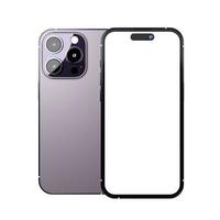 Realistic new smartphone mockup in purple color with device display screen template for product advertising UI and UX infographic presentation interface design. Tech concept. 3D illustration rendering photo