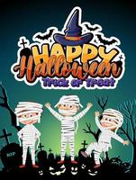Happy Halloween Poster Template vector