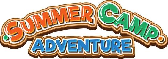 diseño de fuente para campamento de verano de word vector