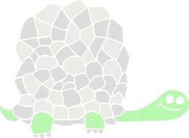 flat color illustration of tortoise vector