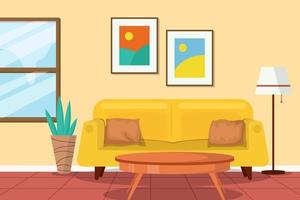 Retro Interior Concept Background vector