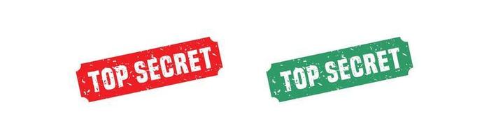 Top secret stamp rubber with grunge style on white background. vector