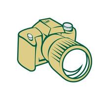 Camera DSLR Retro vector