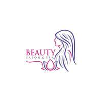 logotipo de salón de belleza y spa vector