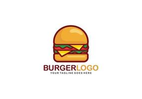 vector de diseño de logotipo de hamburguesa