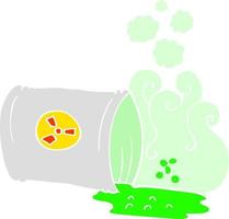 flat color illustration of nuclear waste vector