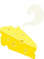 flat color illustration of cheese vector