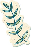 iconic distressed sticker tattoo style image of a laurel vector
