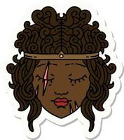 sticker of a human barbarian character vector