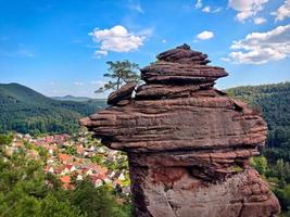 Sandstoneformation in the forest photo