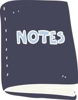 flat color illustration of note book vector