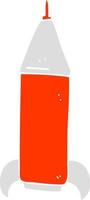 flat color illustration of space rocket vector