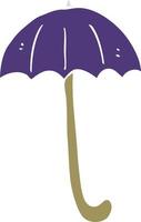 flat color illustration of umbrella vector