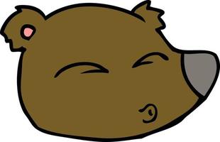 cartoon bear face vector