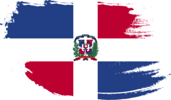 drapeau de la république dominicaine avec texture grunge png