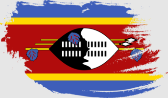 Eswatini Swaziland flag with grunge texture png