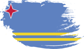 bandeira de aruba com textura grunge png