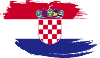 Kroatien flagga med grunge textur png