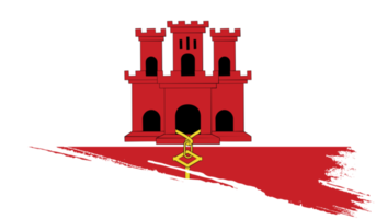 Gibraltar-Flagge mit Grunge-Textur png