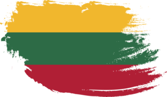 Lithuania flag with grunge texture png