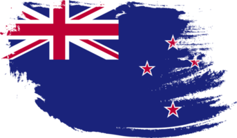 New Zealand flag with grunge texture png