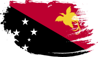 drapeau de papouasie nouvelle guinée avec texture grunge png