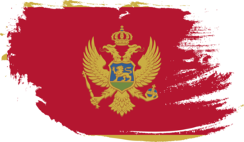 Montenegro flag with grunge texture png