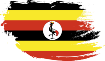 Uganda-Flagge mit Grunge-Textur png