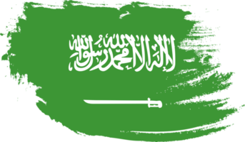Saudi Arabia flag with grunge texture png