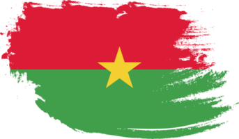 Burkina Faso flag with grunge texture png
