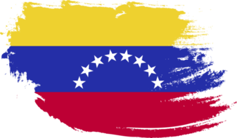 Venezuela flag with grunge texture png