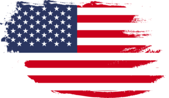 United States of America flag with grunge texture png