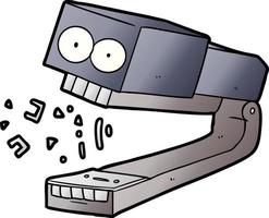 crazy cartoon stapler vector