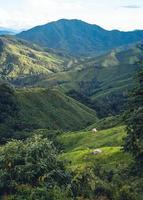 Green mountain valley nan thailand,green mountain fields with blue sky photo