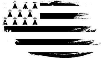 Brittany flag with grunge texture png