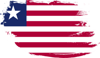 bandera de liberia con textura grunge png