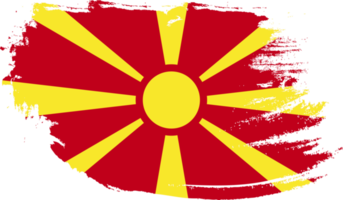 bandera de macedonia con textura grunge png