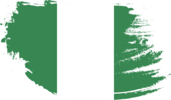 bandeira da nigéria com textura grunge png