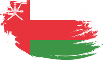 Oman flag with grunge texture png