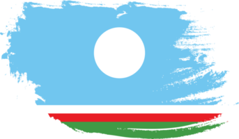 bandera de la república de sakha con textura grunge png