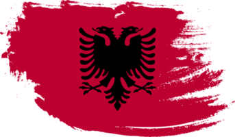Albanien-Flagge mit Grunge-Textur png