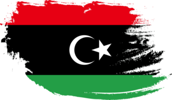 Libya flag with grunge texture png