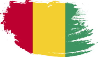 bandera de guinea con textura grunge png