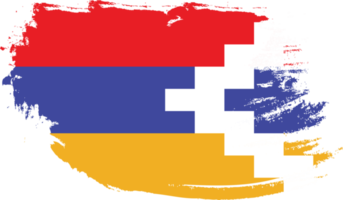 drapeau de la république du haut-karabakh avec texture grunge png