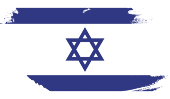 Israel flag with grunge texture png